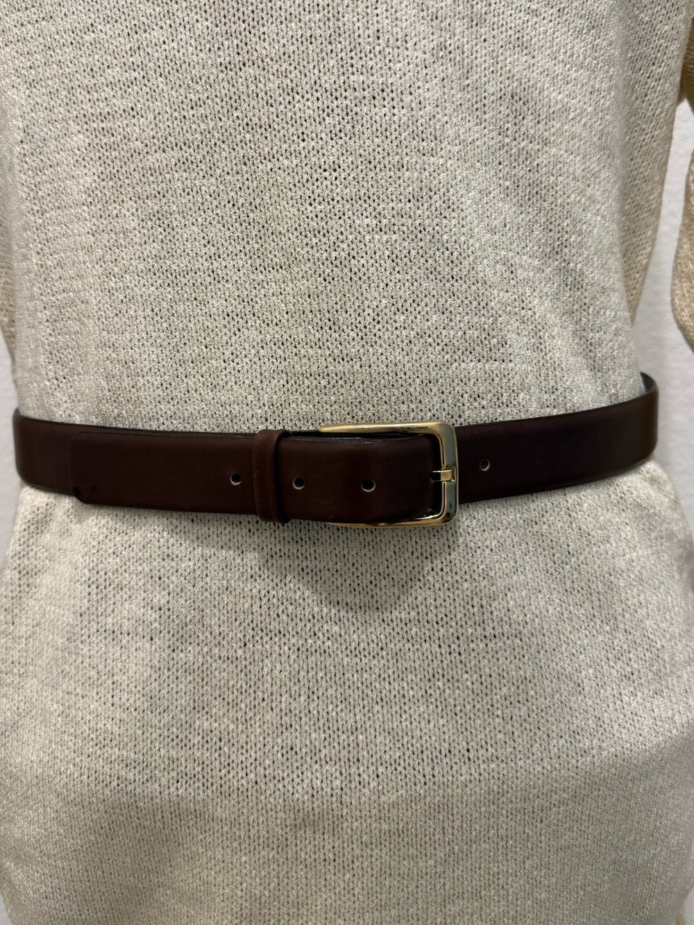 Vintage Swank Dark Brown Glazed Steerhide Leather Belt 🪵✨